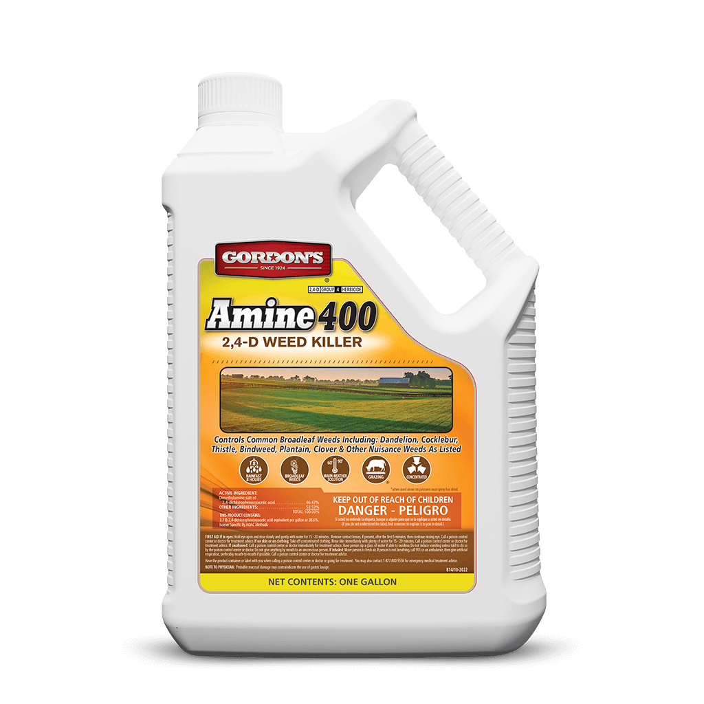 Image of Amine 400 weed killer label